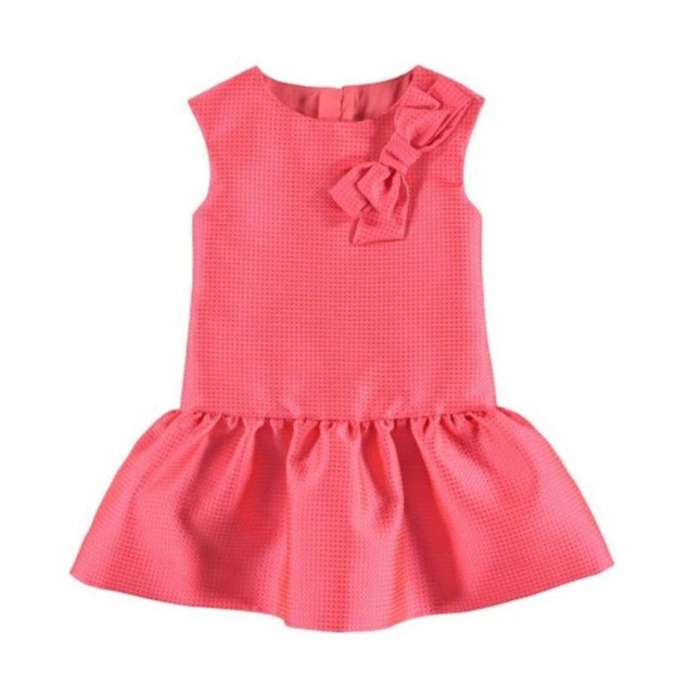 Able & Lula Coral Pink Jacquard Dress Girls Size 8